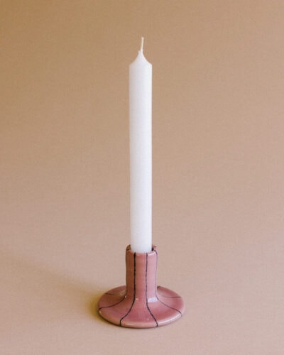 Bougeoir rose MANUELLA