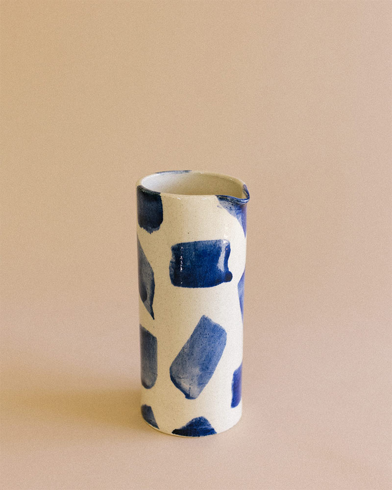 Pichet grès BRUSH BLEU