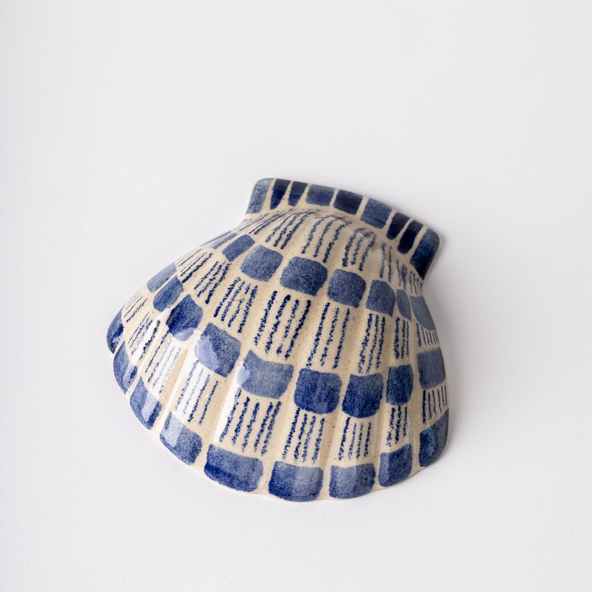 coquillage céramique bleu
