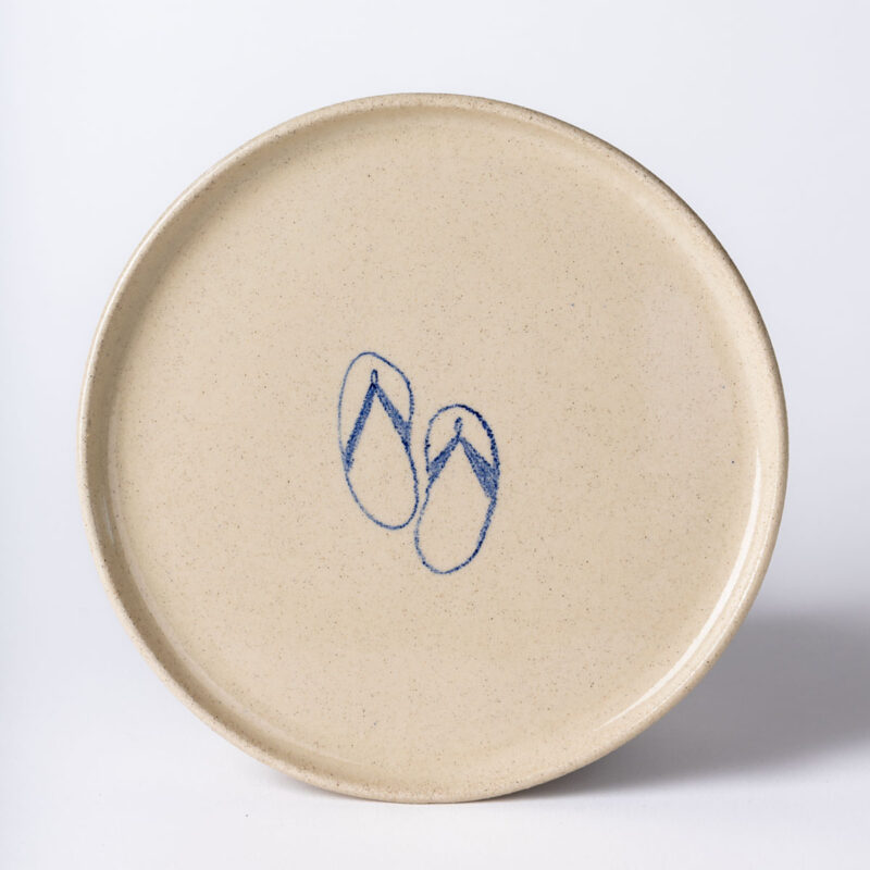 Assiette dessert poterie